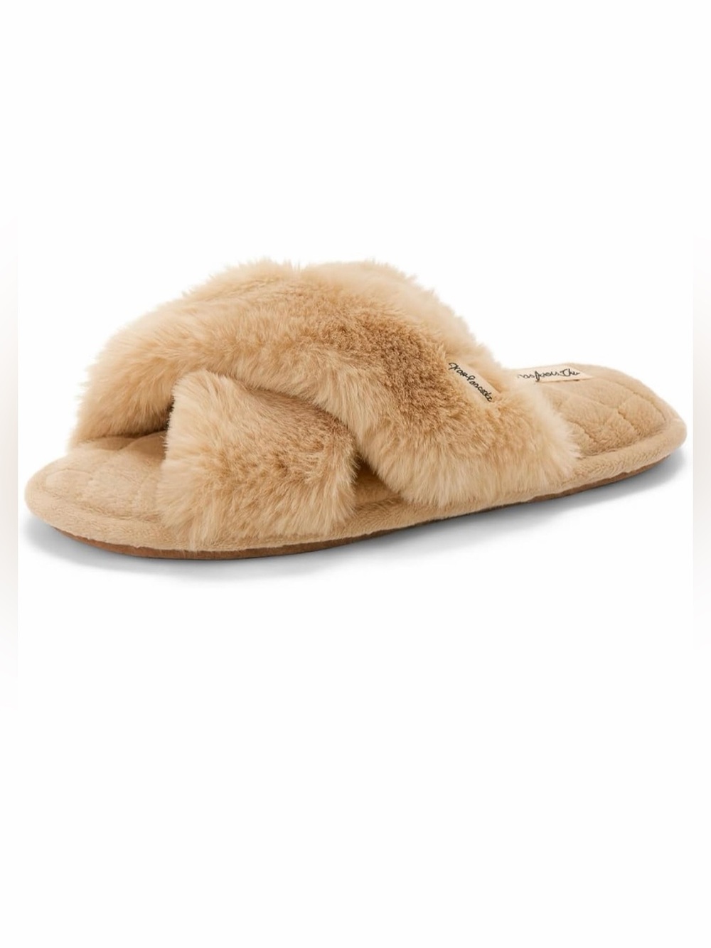 Dearfoams Women's Memory Foam Cozy Bow Cross Band Slide Slippers